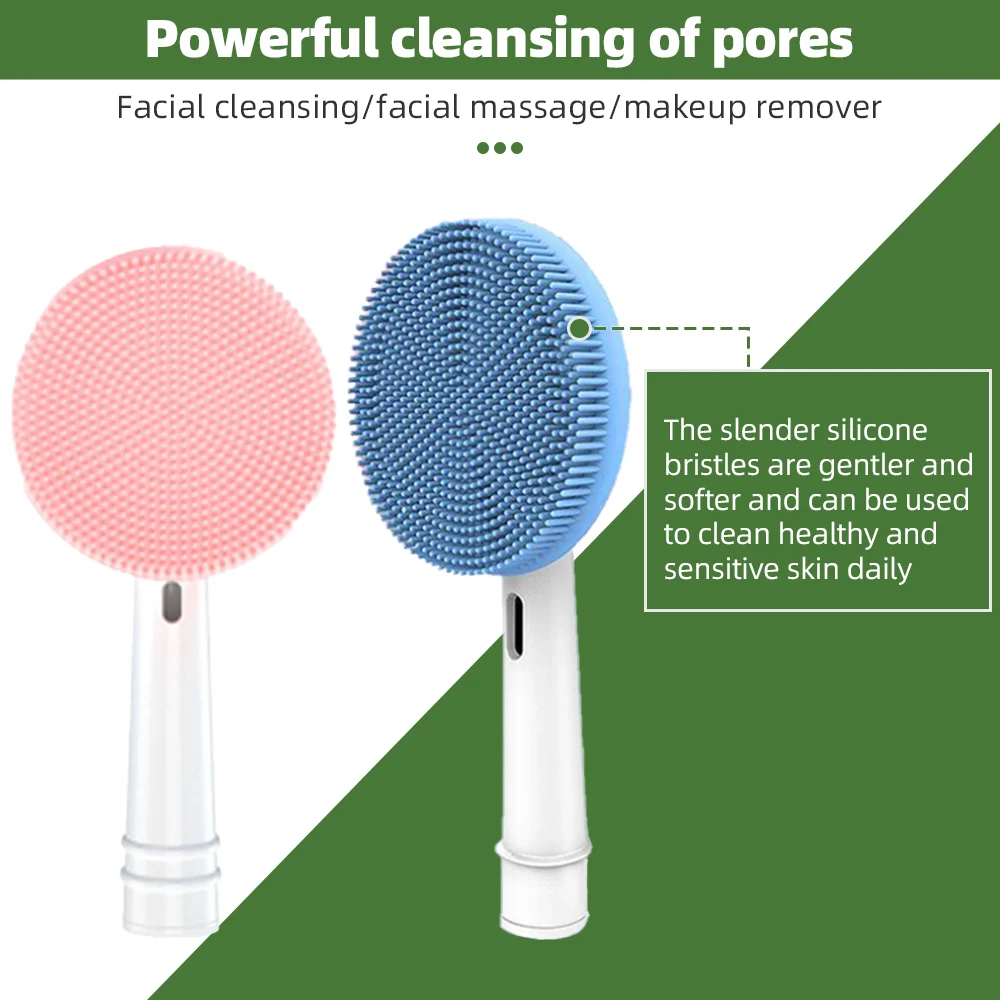 Spazzola elettrica per il viso testine di ricambio per spazzolino elettrico testina per massaggiatore detergente in Silicone strumento per la cura della pelle del viso pulito
