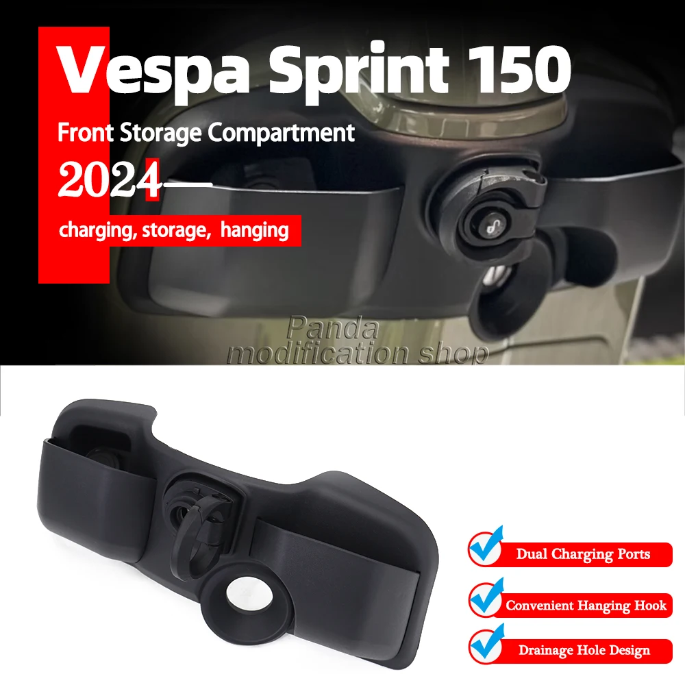 

Передний ящик для перчаток для Vespa Sprint 150 Primavera 150 2024 2025 2026, передний ящик для хранения