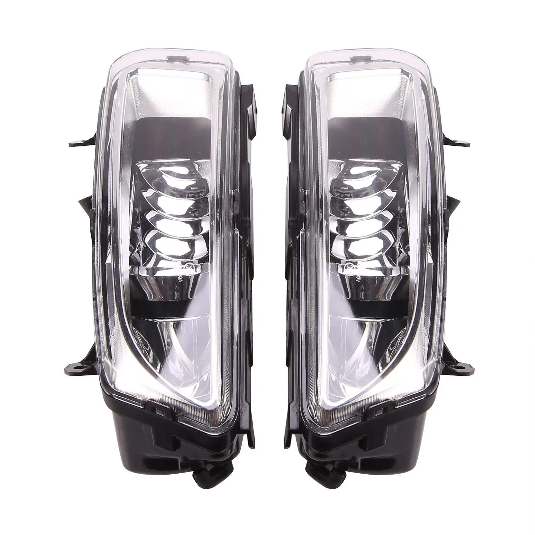 Front Bumper Fog Lights Lamps Fog Lamps Set L & R for Vw-Polo Hatchback Mk8 6R 2009-2014