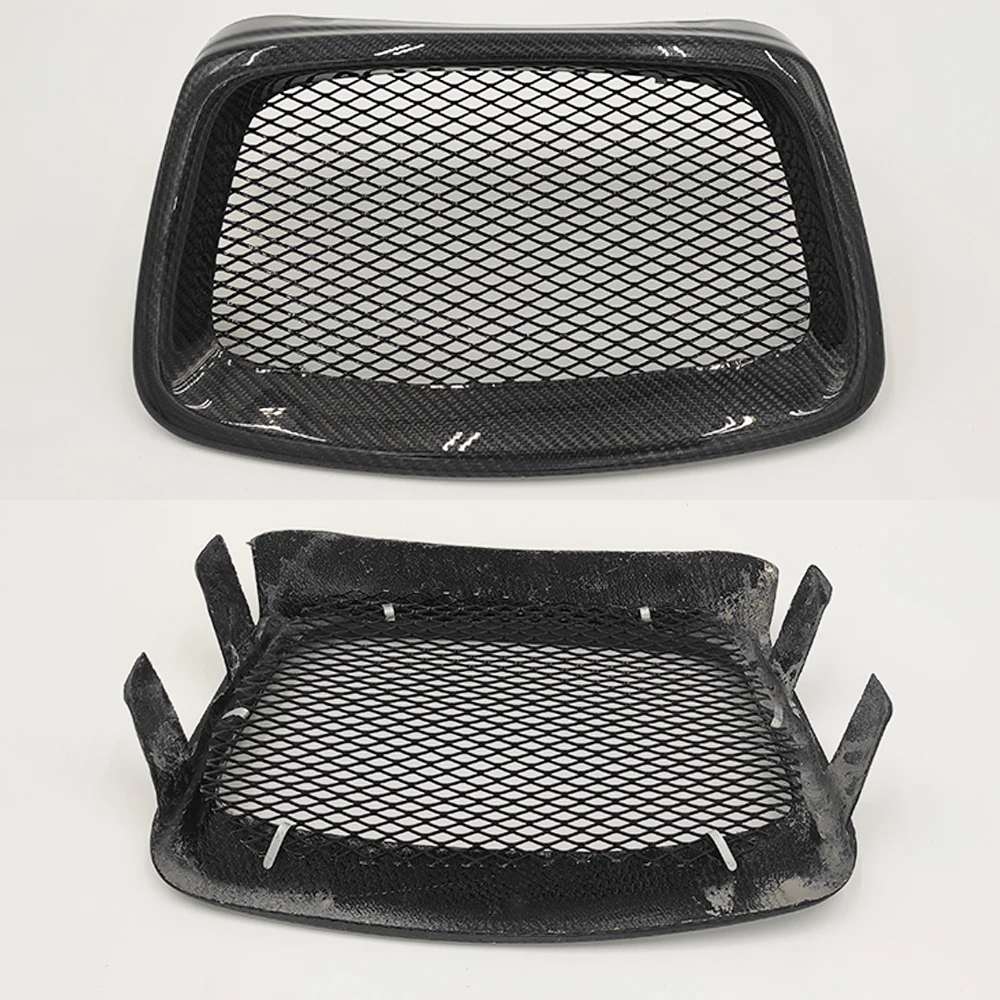 Carbon Fiber FRP Car Front Bumper Lower Mesh Grill Grille Cover Trim For Subaru Impreza 9th 2006 2007 WRX STI Exterior Accessori