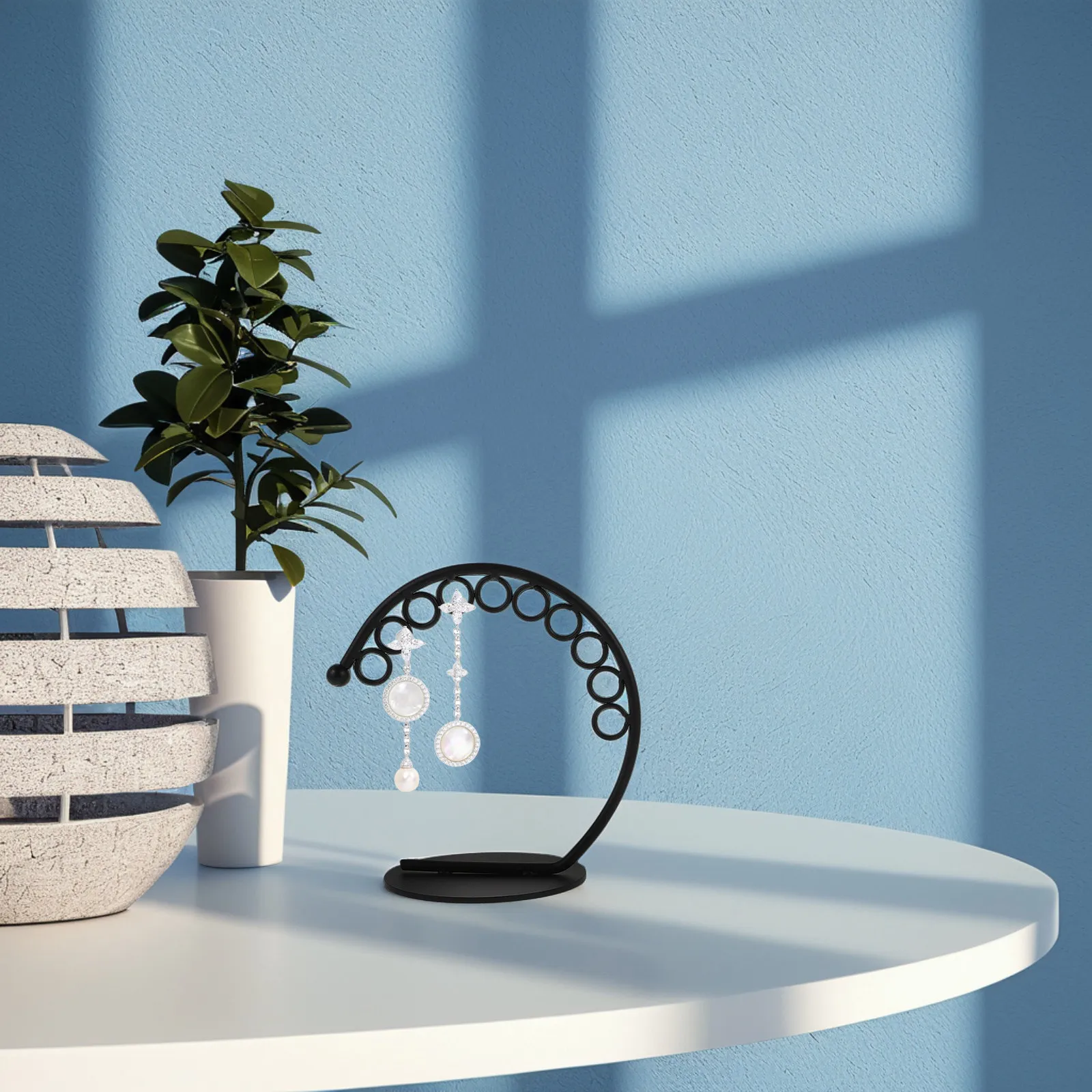 

Набор из 1 подставки-органайзера для серег, металлическая многофункциональная подставка для демонстрации украшений, органайзер для хранения серег для девочек и женщин, для туалетного столика, для розничной продажи