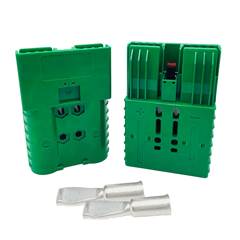 

Forklift battery green charging head, power battery charging connector