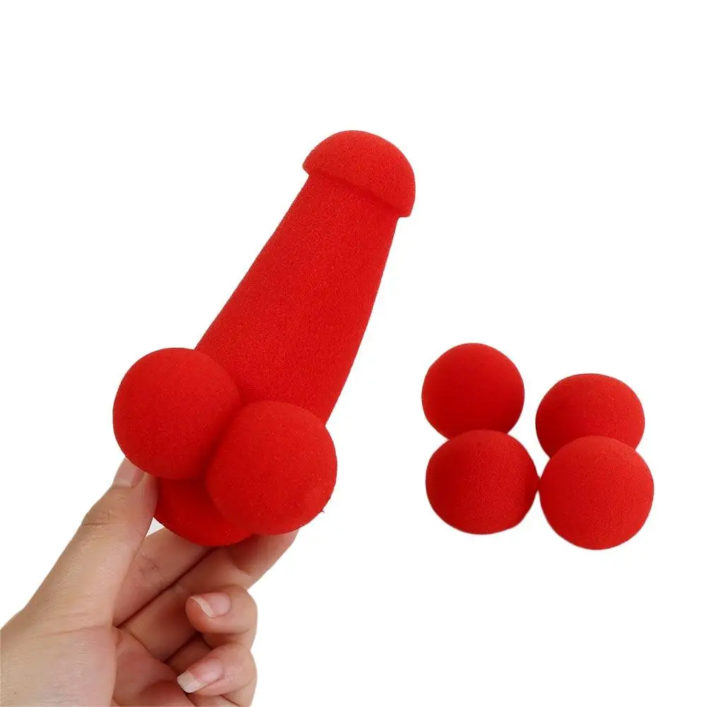 Red Sponge Balls Magic Trick Sponge Funny Gadgets Magic Prop Small Sponge Brother Performing Mentalism Magic Red Sponge