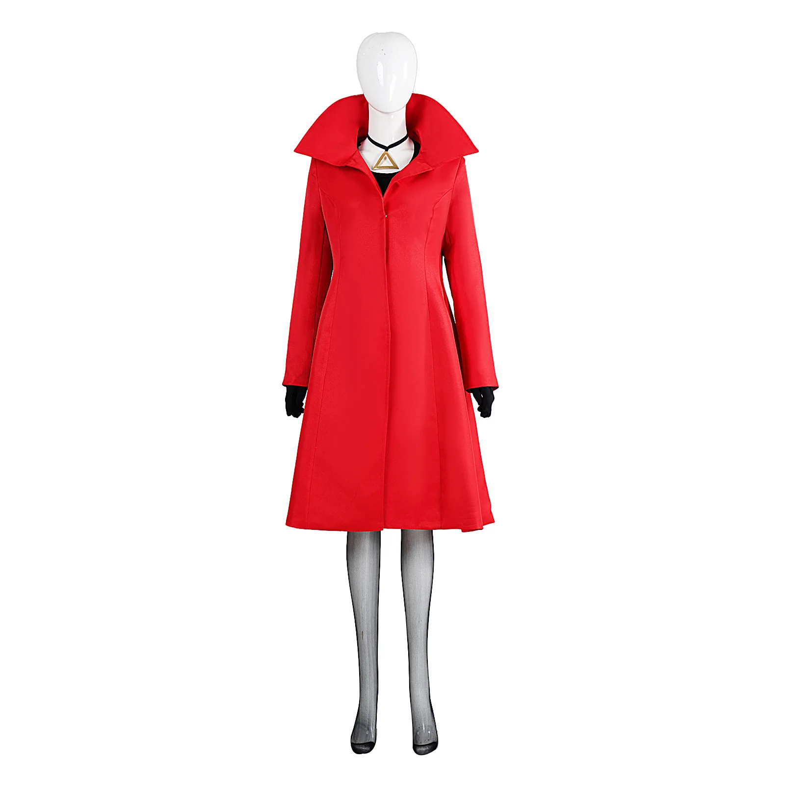 

Big Thief Carmen Cos Take Red Coat Trench Coat Cosplay Cross-border Halloween Coat Costume