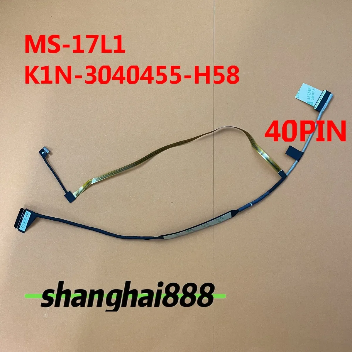 new for MSI Pulse GL76 11UDK 11UEK MS-17L1 LCD edp cable 40pin K1N-3040455-H58