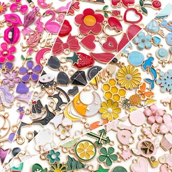 30/270pcs Colorful Enamel Charms Alloy Mixed Various Styles Pendants For DIY Bracelets Necklaces Earrings Jewelry Making Accesso