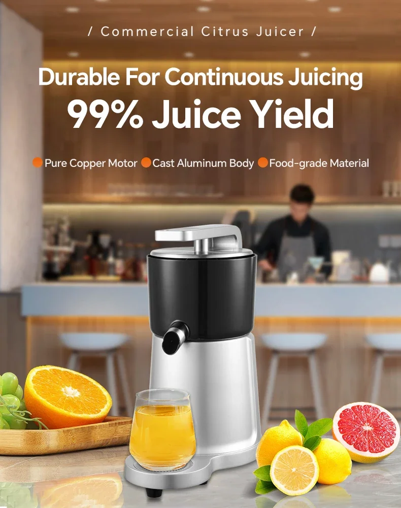 Presse Électrique à Jus d'Orange avec Tige de Pression Commerciale, Extrudeuse de Mathiation de Résidus, Machine Spéciale pour Étals