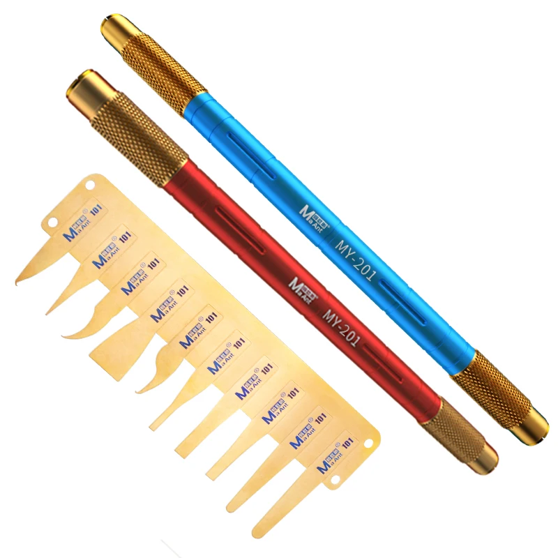 MaAnt Ultra Dünne Telefon BGA IC Chip Remover Blade Set Edelstahl Klinge Werkzeug für iPhone Motherboard CPU Zerlegen Reparatur