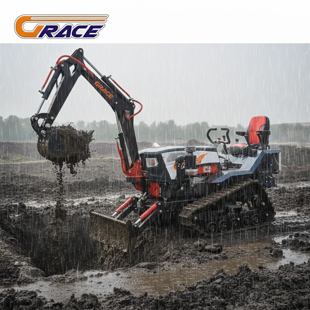 

Versatile Mini Crawler Tractor 25HP 35HP Diesel Excavator Attachment Agricultural Farming Tiller Cultivator