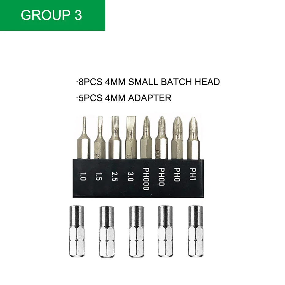 4mm Adapter 5~9-teiliges Präzisions-Bit-Set mit Schlitz- und Kreuzschlitz-Spitzen aus CR-V Stahl für Schraubendreher, Reparatur von Mobiltelefonen, Kameras und Computern, Bits PH000-1 SL1-3 – Detail 11