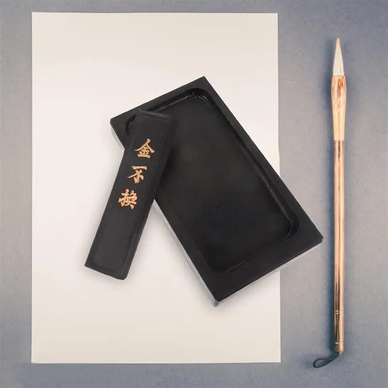 Ink Stone Inkstone Calligraphy Painting, Alberese Traditional Grinding Inkstick nights Stickcontainer Practice Pad, Inkslab