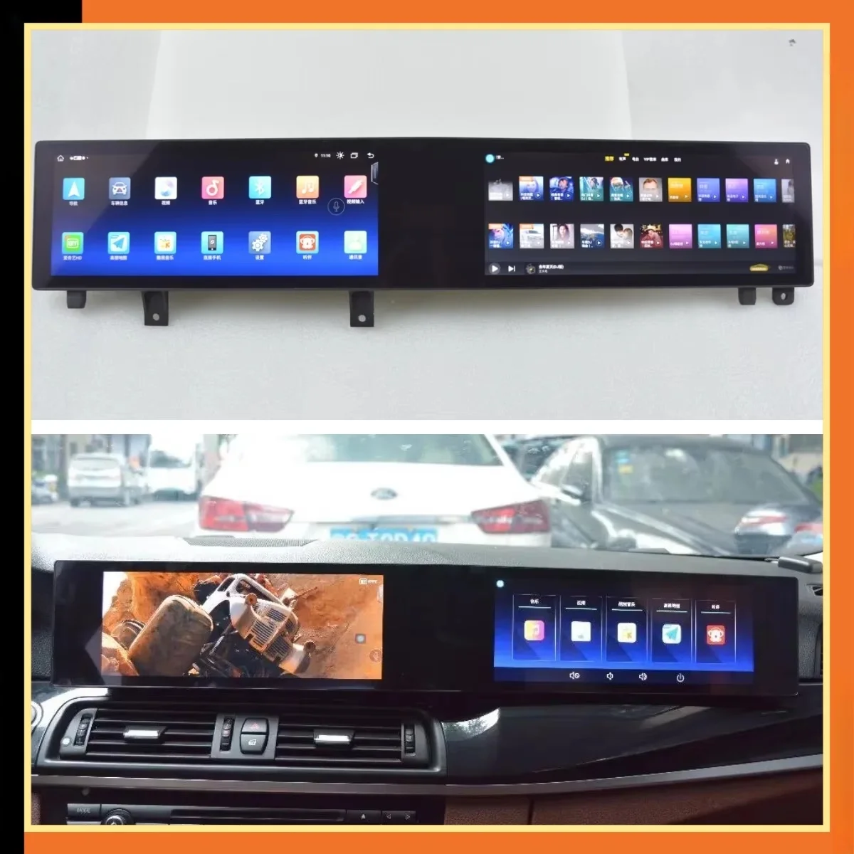 21inch Curved Screen Android Car Radio GPS Multimedia Video Player For BMW 5 Series F10 F11 X5 X6 NBT 2011-2017 Stereo CarPlay