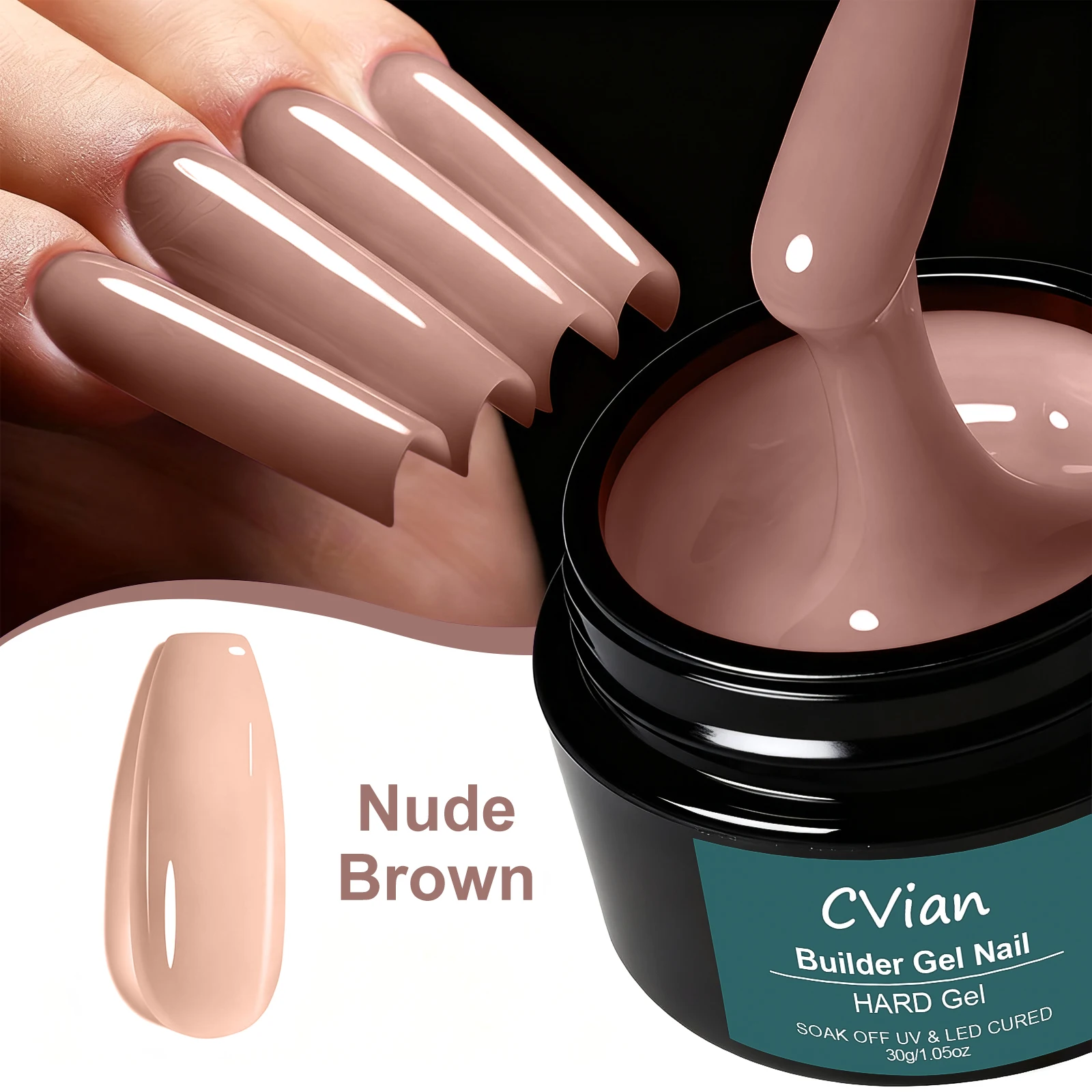 Professional Builder Gel UV Hard Gel for Nail Strengthen Quick Building Long Lasting Soak Off Extension Gel 30g