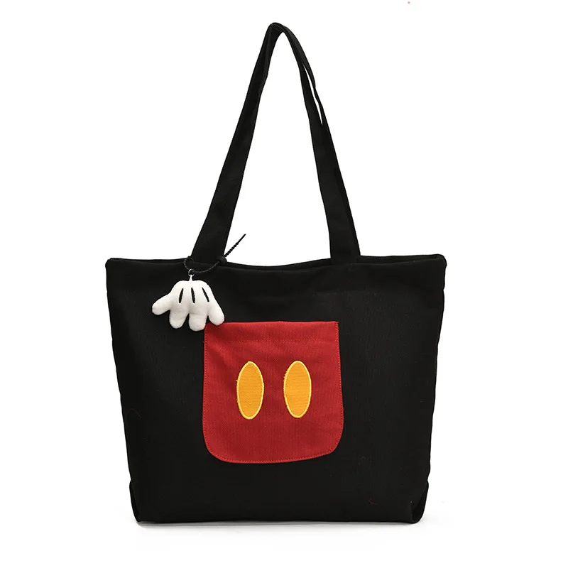 

Disney Mickey Mouse Canvas Shoulder Tote Crossbody Bag for Women Girls Cute Fashionable Large Capacity Shopping Daily Use