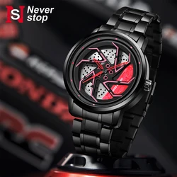 NS Blade Wheel Caliper Men's Quartz Belt Watch - Creative Design Unisex Wristwatch