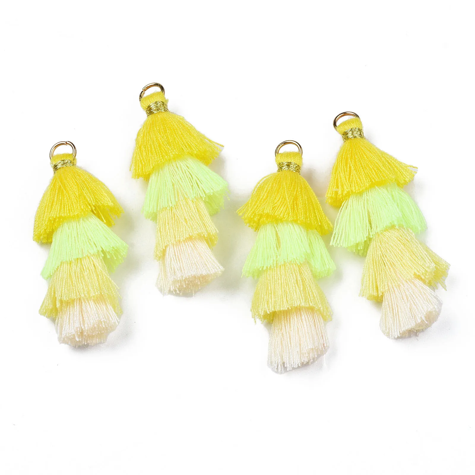 100Pcs Cotton Thread Tassel Pendant Decorations Fringe Trim Craft Tassels Sewing Accessories for Earring Keychain Jewelry Making