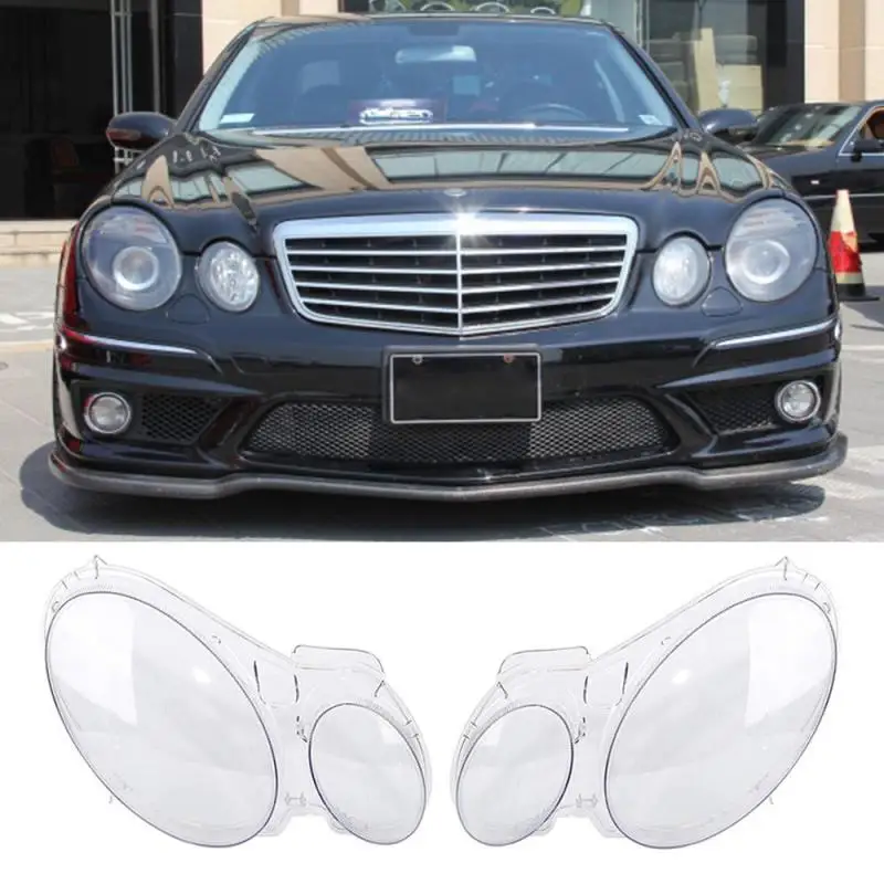 1/2/3PCS Car Front Headlight Lens Glass Cover For Mercedes For Benz E Class W211 E240 E200 E350 E280 E300 2002-2008 Headlamp