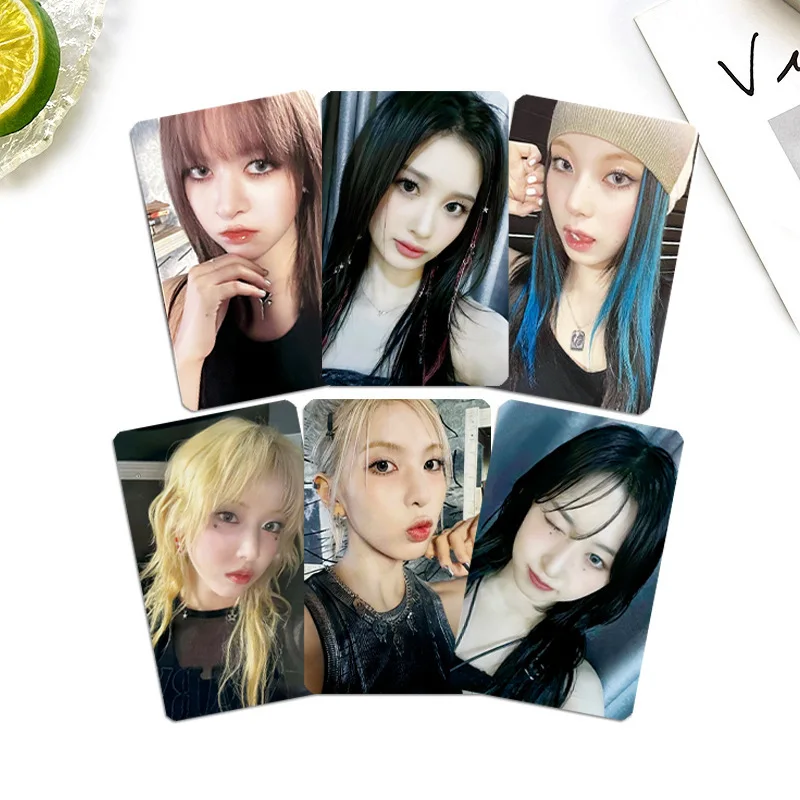 6Pcs/Set NMIXX Idol New Series Fe3O4 STICK OUT HD Printd Photocards LILY HAEWON SULLYOON BAE JIWOO KYUJIN Lomo Cards Fans Gifts