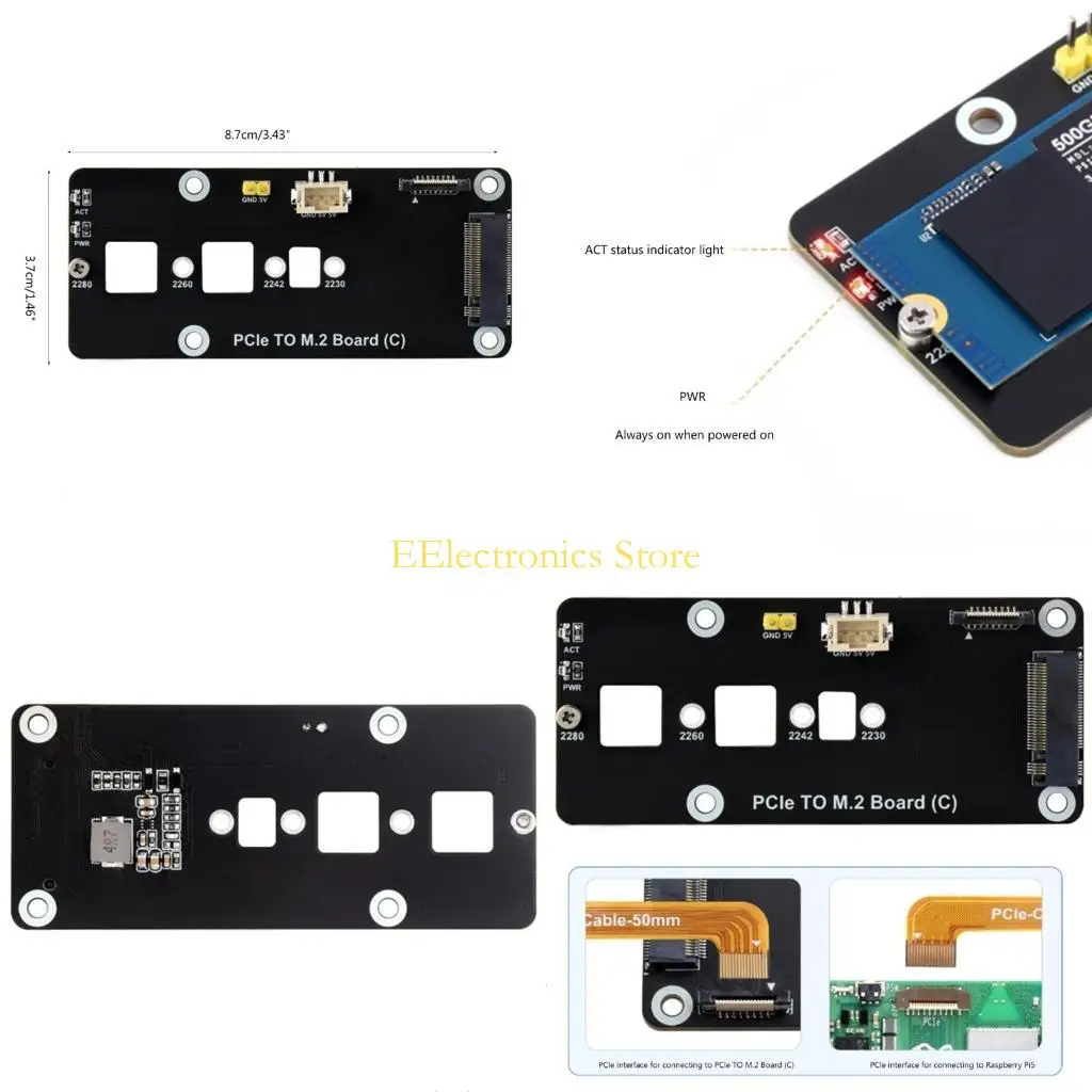 

B03C для 5 PCIe-M.2 NVMe SSD-адаптер поддерживает Gen3For 5 поддерживает SSD размера 2280/2242/2230