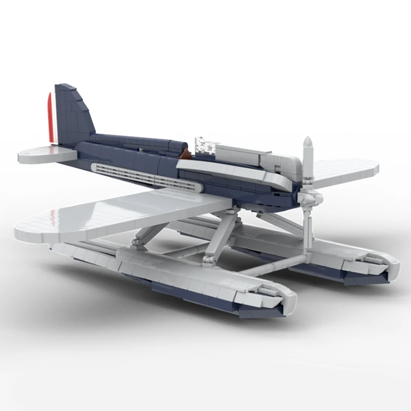 

843 шт. MOC Supermarine S5 гоночный самолетик DIY модульные строительные блоки модель самолета винтажная игрушка-самолет для детей