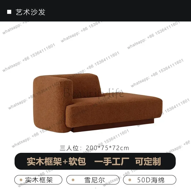 PG Nordic Light Luxury Simple Fabric Double Sofa Soft Decoration Bedroom Living Room Recliner Clothing Store Sofa