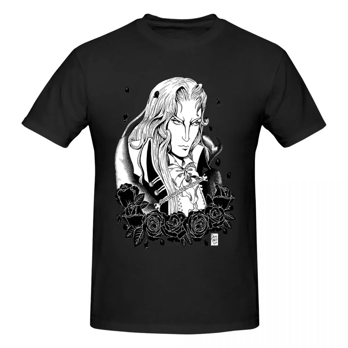 Alucard From Castlevania 100% Cotton T-shirt Male Oversized T Shirts Men Round Neck Short Sleeve S-6XL