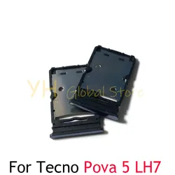 Per Tecno Pova 5 6 Pro Neo LH7n LH7 LH8n LH8 Slot per scheda SIM Supporto del vassoio Parti di riparazione della scheda SIM