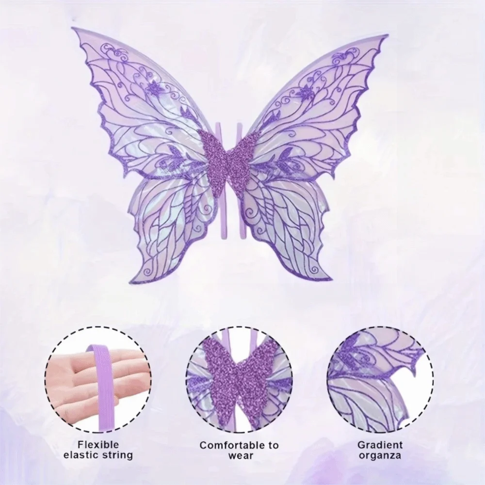 Glitter Fairy Wings Fairy Angel Wing Costume Fairy Wings Elf Wings Photography Props Cosplay Wings Angel Wings
