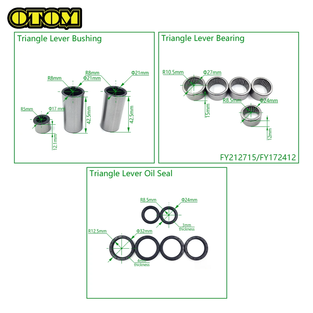 Motorcycle For YAMAHA Swing ARM Triangle Lever Linkage Arm Bearing Oil Seal Bushing Kit YZ250F YZ450FX WR450F 2022 Pit Dirt Bike