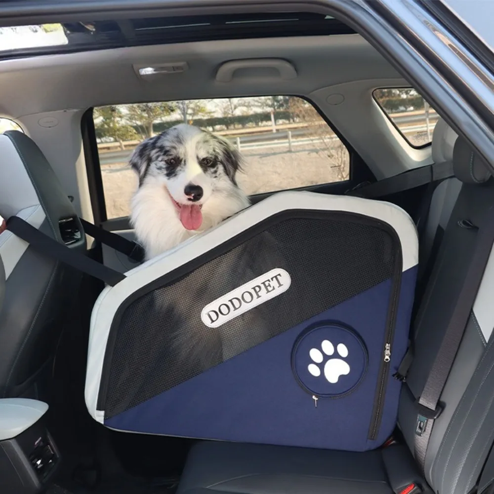 قفص سيارة للكلاب، محمول قابل للطي، حقائب سفر قابلة للتنفس ومتينة للقطط والكلاب، ملحقات منتجات الحيوانات الأليفة
