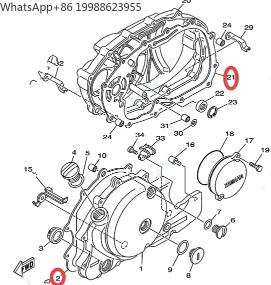 Crankcase Generator Clutch Cover Gasket  XVS650 V-Star 650 98-17 Drag Star 650 XVS400 XV500 XV400 XV535 Virago 535