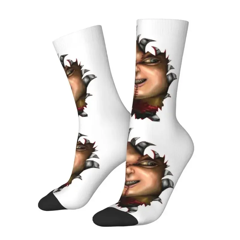 Spiel von Chucky Kleid Socken Männer Frauen warme Mode Neuheit Horrorfilm Kinder spielen Crew Socken