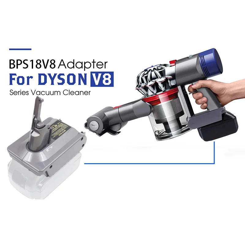 dawupine Adapter Converter BPS18V8 can Use For Black Decker 18V Li-ion Battery LB20 LBX20 on For Dyson V8 Series Vacuum Cleaner