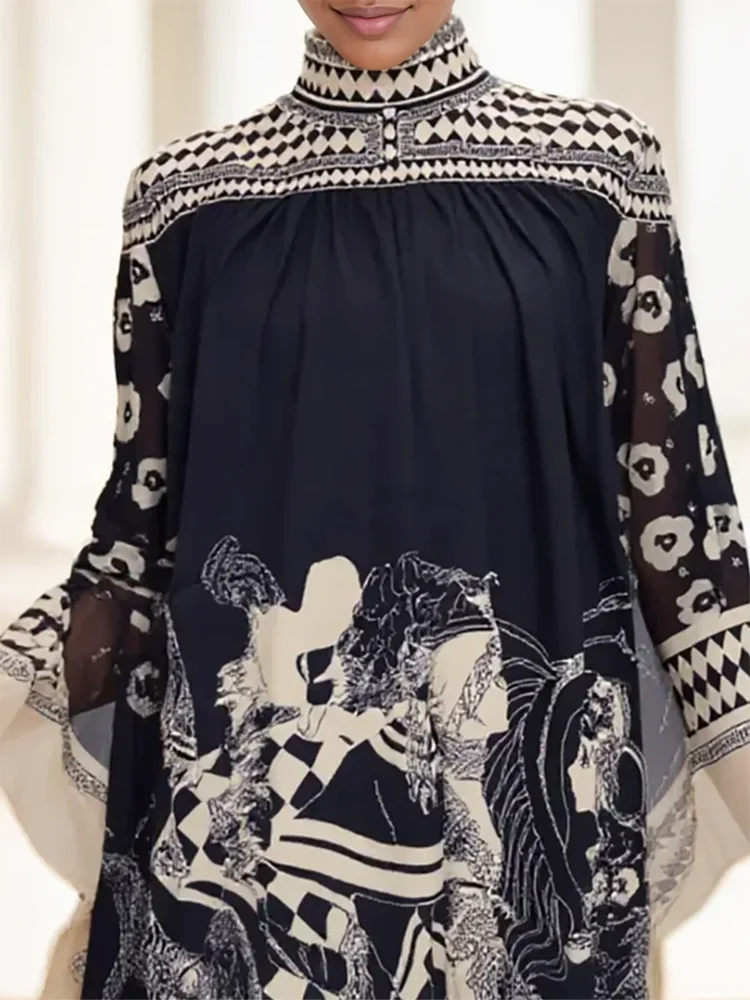 Abito da festa diviso con scollo a V profondo Abito da festa diviso Moda donna Estate Solido elegante manica svasata Abito lungo da donna Abiti streetwear