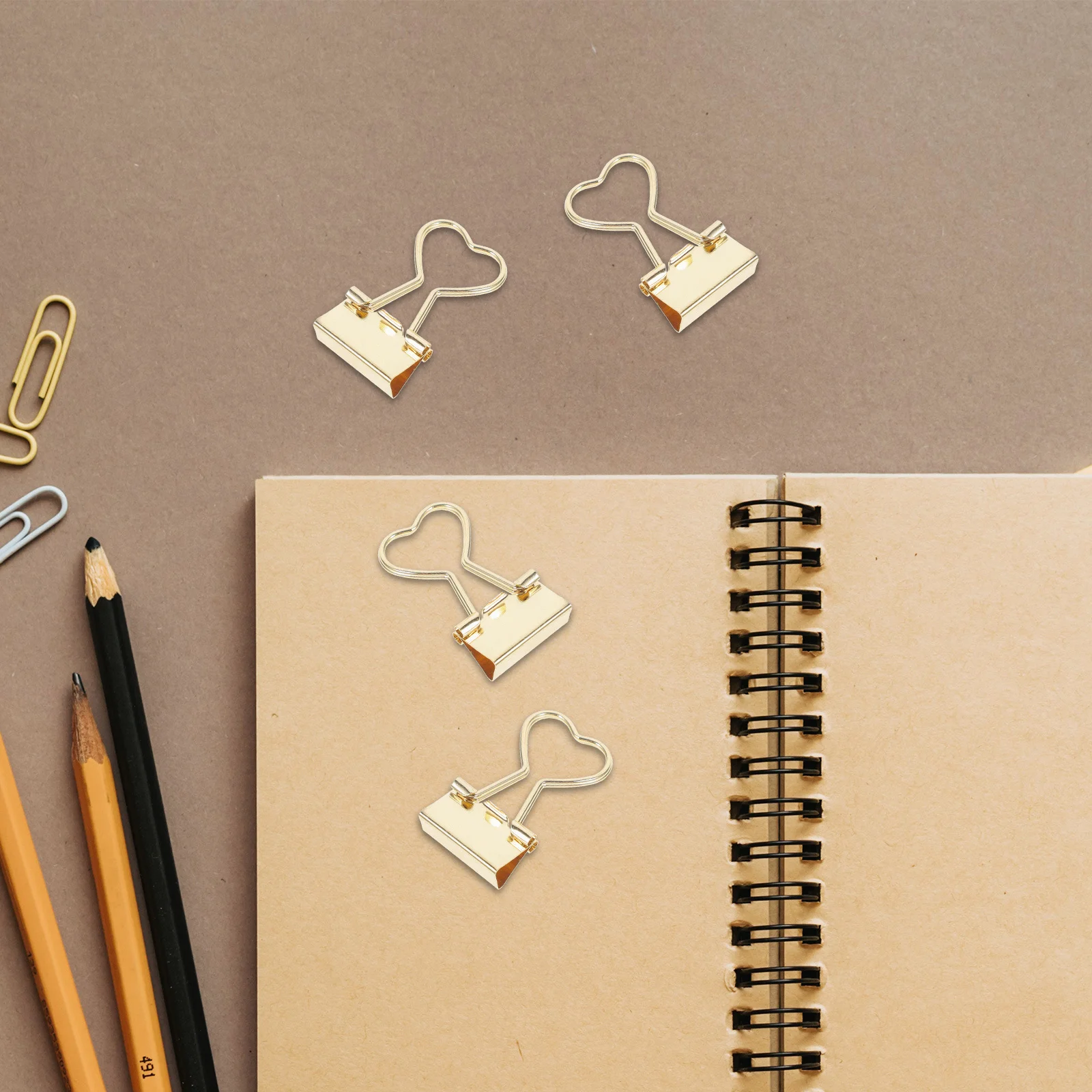 

10Pcs Small Metal Binder Clips Rust-Resistant File Clips for Office Home Study Document Fixing Office Paper Clip