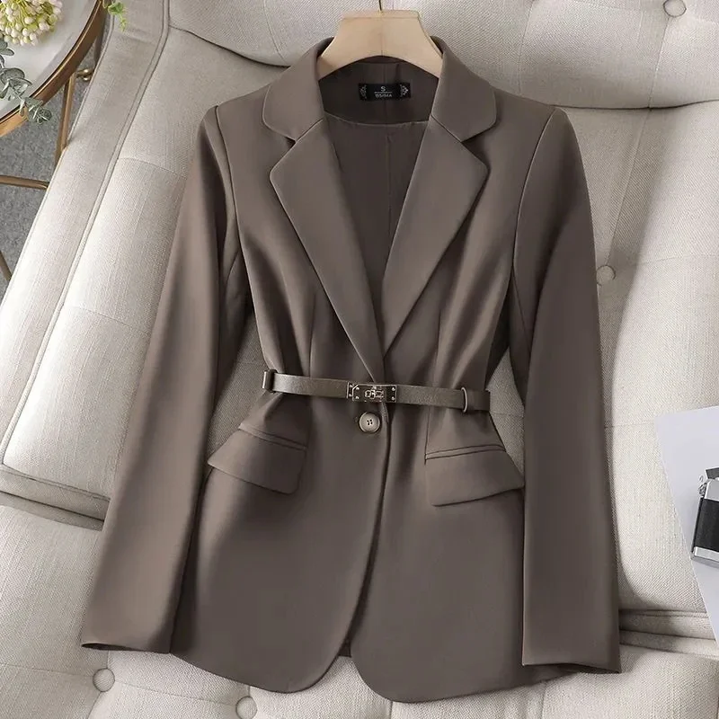 

Women's Suit Jacket 2025 Spring Autumn Temperament Cultivate Oneself Ladies Blazer Coat Fashion Trend Versatile Lady Outerwear