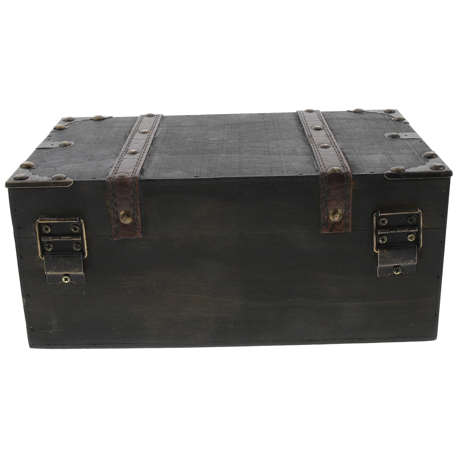 

Wooden Storage Box Jewelry Case Treasure Chest for Books Stamps Coins Photos Souvenirs Collections Desktop Dresser
