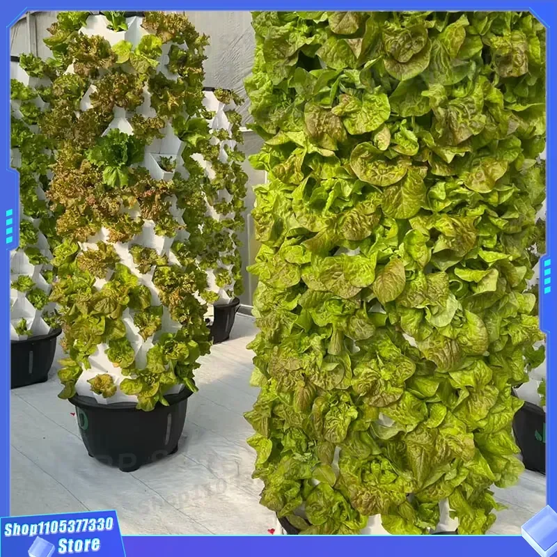 12 Tier Vertical Hydroponic System 65L Wheeled Tank Garden Kit for Vegetable Growing Irrigation Equipment Home Planting