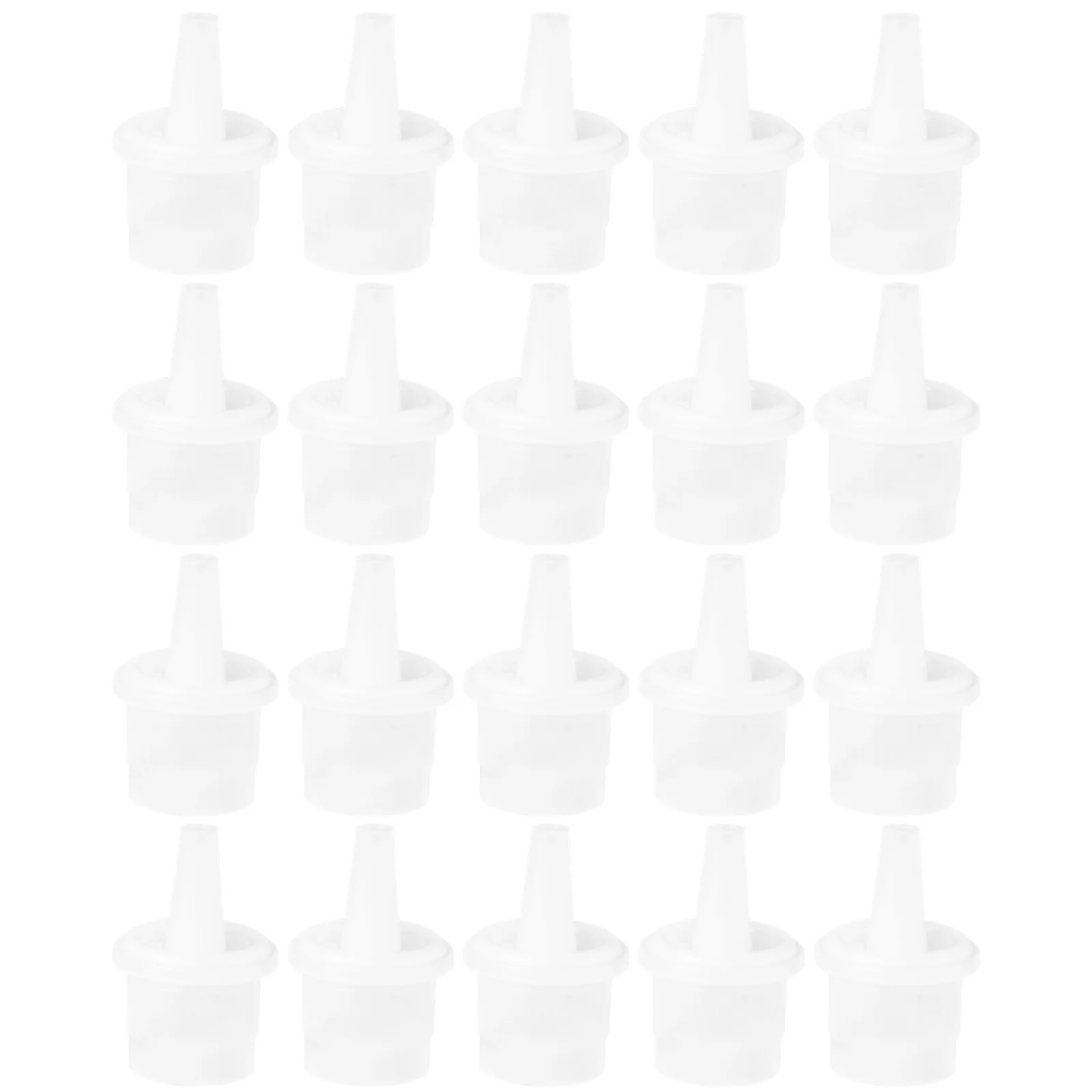 20 個まつげ接着剤ノズル交換用クリア詰まり防止ボトル口まつげエクステンションツール用グラフトマスカラヘッド