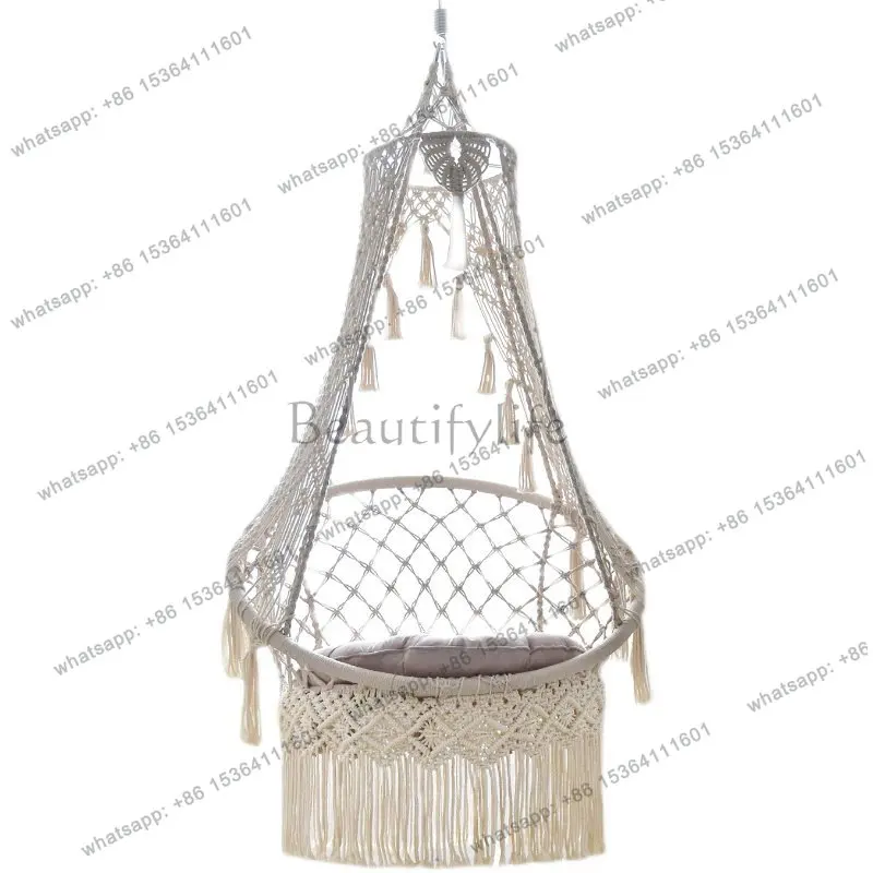 

Hand woven hanging chair bohemian balcony swing homestay home decoration