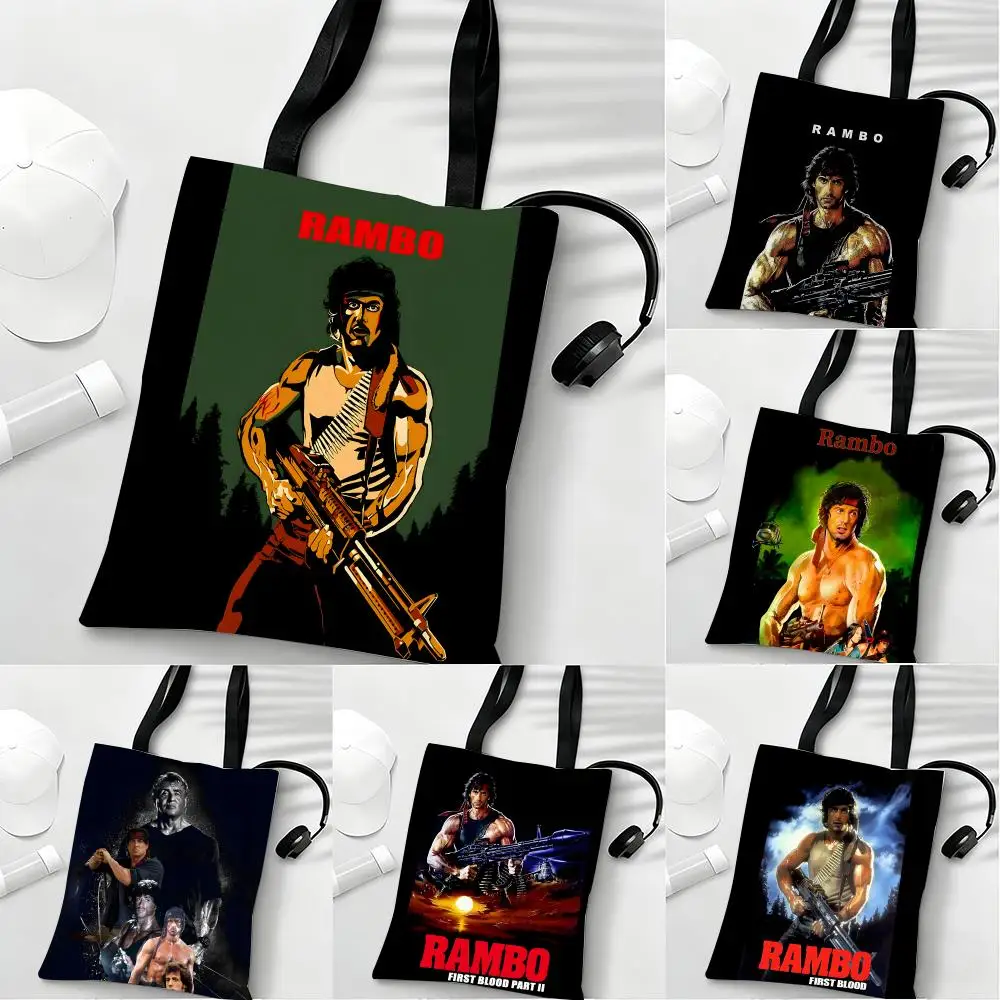 

R-RamboS Storage Bags Lightweight Eco Friendly Fashionable Multi Purpose Large Capacity Canvas Shoulder Tote