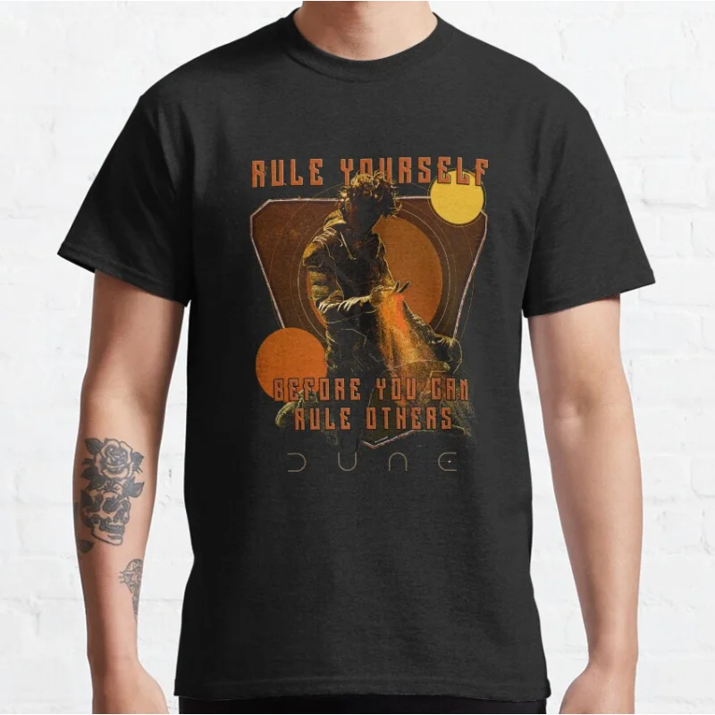 

Rule Yourself First Dunes of Arrakis Dune sic fi Gift t shirt for man Large size Tops S-6XL 100% cotton printed mens Clothes