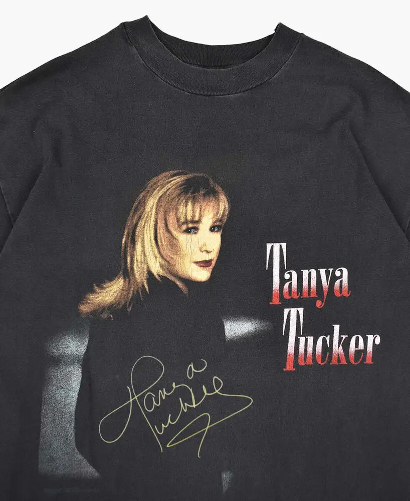 Vintage Tanya tuckerlar hediye hayranları için pamuk siyah S-234XL Unisex gömlek J630 lüks oversizedAnime grafik t-shirt erkekler için Clothin