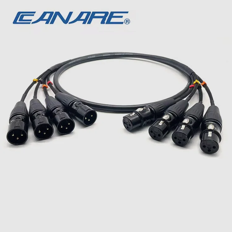 Canare 3 Pin XLR Cable 2/4/8/12 Channel Ways Professional Multi-Media Snake Male to Female Balanced Audio Signal Extension Cord