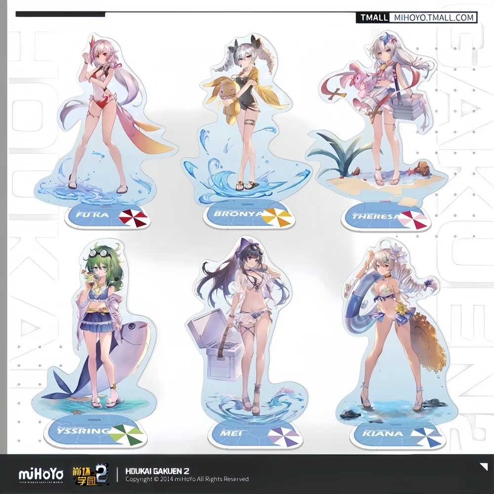 miHoYo Houkai Gakuen II Official Anime & Game Peripherals Genki Summer Series Acrylic Plaque Desktop Decoration DIY Holiday Gift