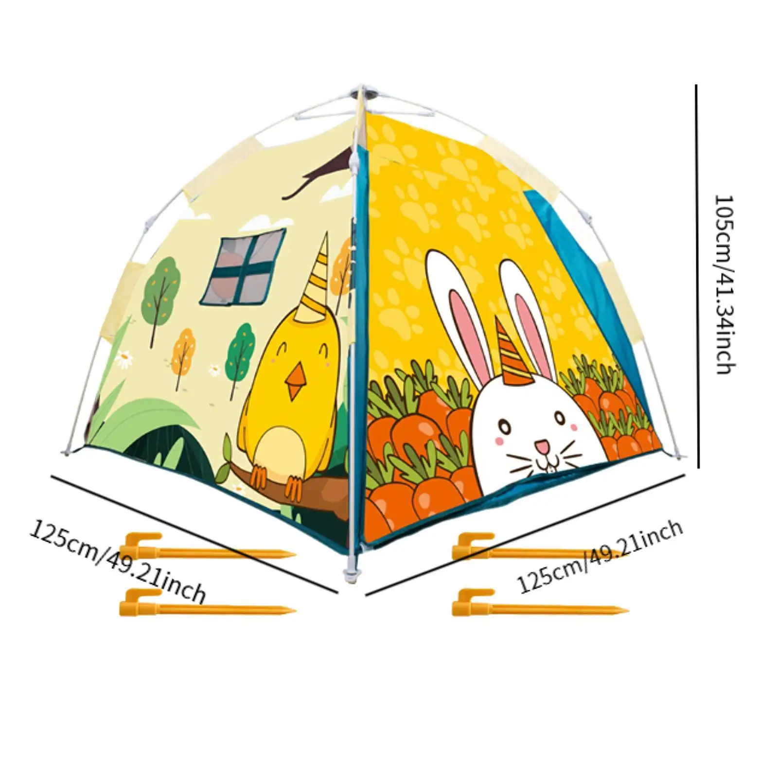 Children Play Tent Birthday Gifts Playhouse Tent for Party Parks Toddlers