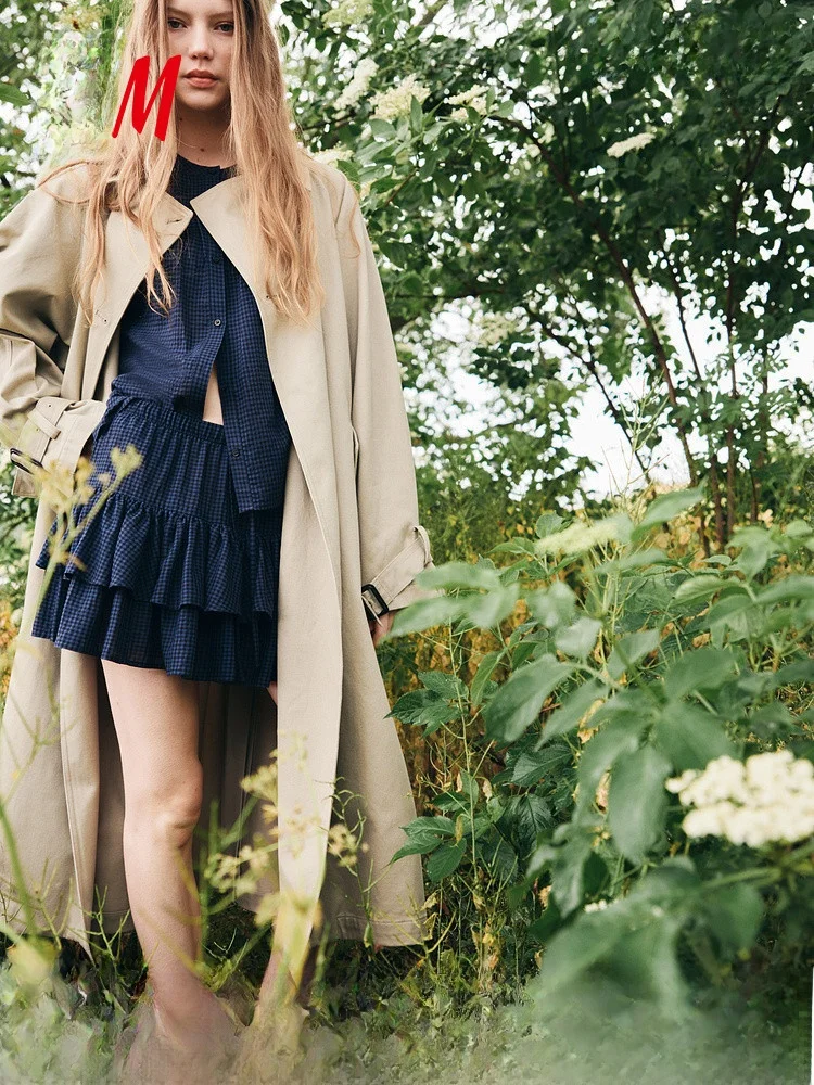 

Юбка с высокой талией, женская повседневная многослойная юбка с завязками H&M, весенняя модная женская юбка 29649