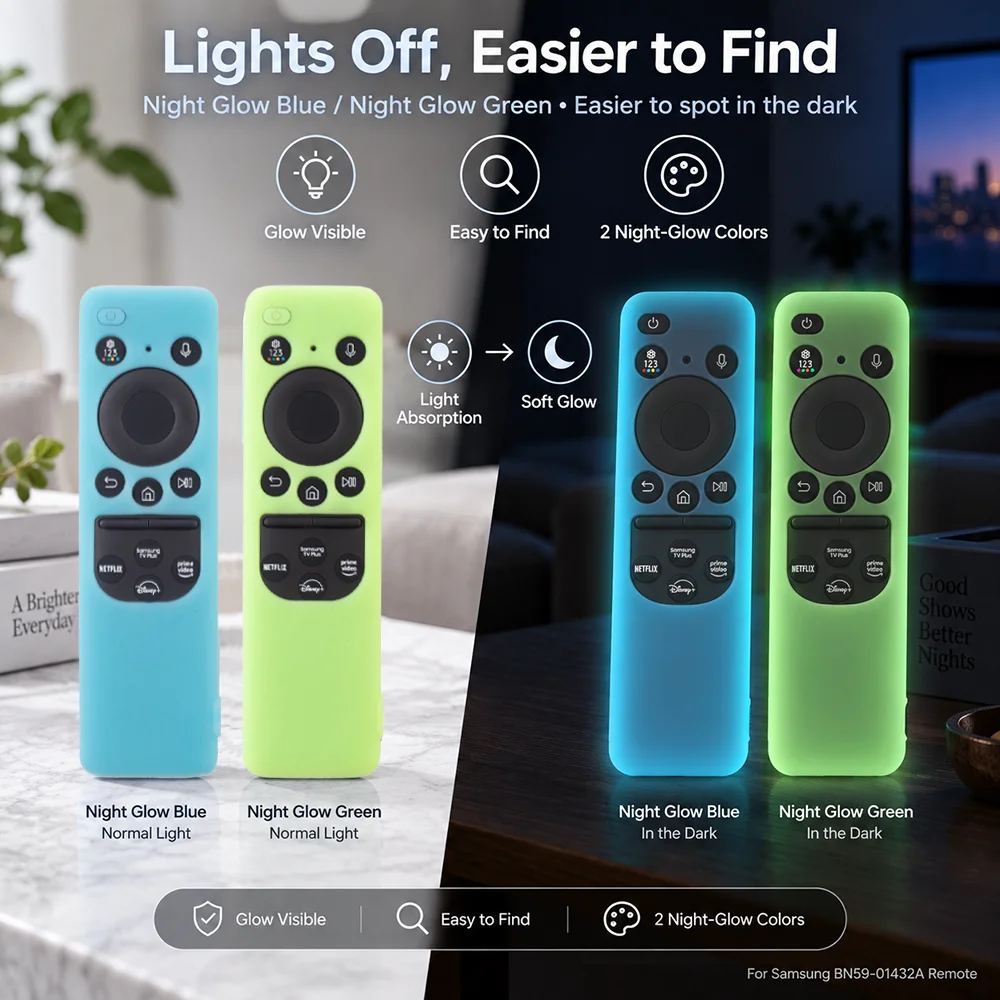 Silicone Remote Case for Samsung SolarCell Smart TV Remote for 2025TM2560E 2024BN59-01439A 2023TM2360E BN59-01432A