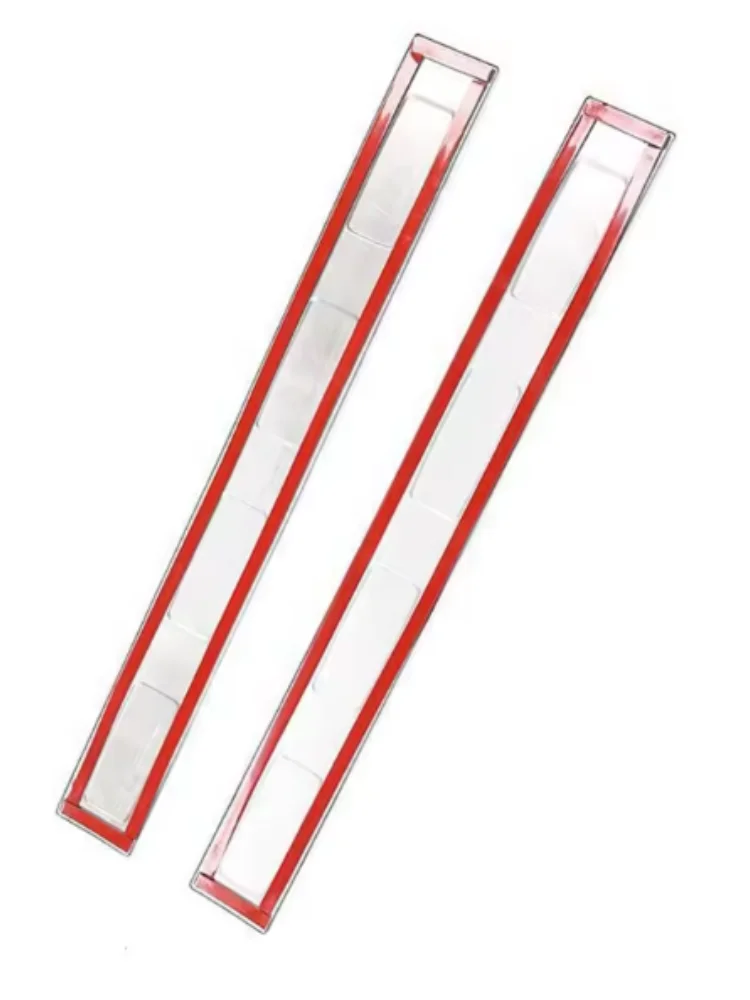 لسيارة Hyundai Sonata DN8 11th 2024-2025 واقيات زوايا المصد الأمامي والخلفي مصنوعة من مادة ABS فضية لامعة #3