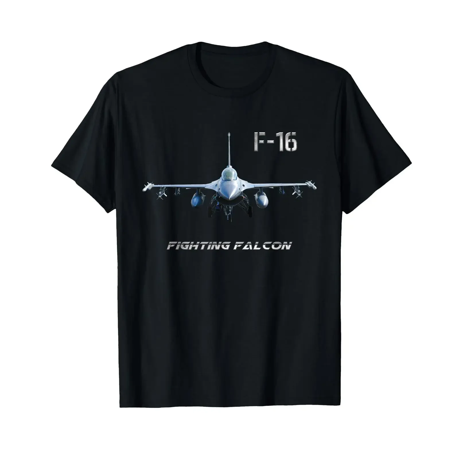 F 16 Aeroplane T Shirt black s vintage Washed fashion Casual Versatile Slightly designer clothes streetwear graphic